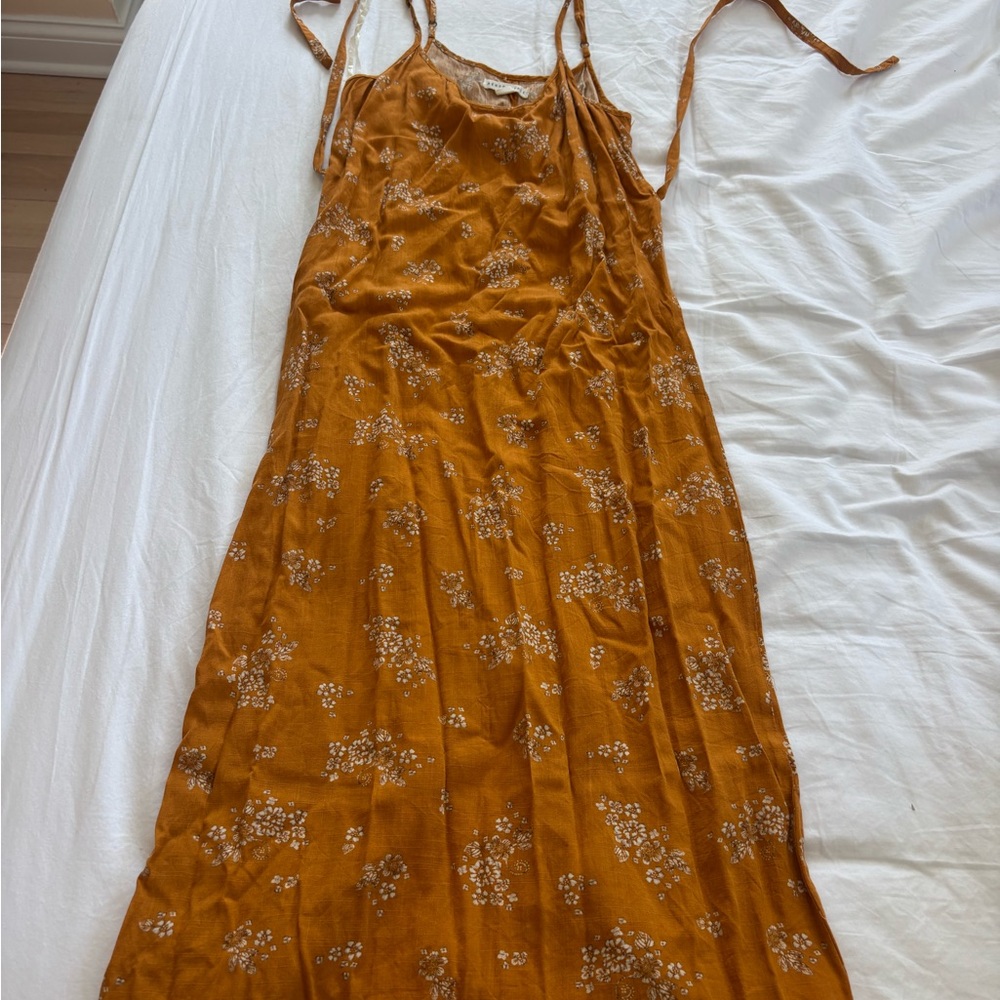 Aeropostale Mustard Floral Maxi Dress